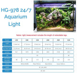 Lampara Para Acuario Luz LED avanzada de espectro completo para acuario con ciclo de iluminación 24/7 - 48-54 pulgadas con temporizador