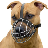 Bozal para perros Pitbull con correa de piel ajustable - Silycon Pet Colombia