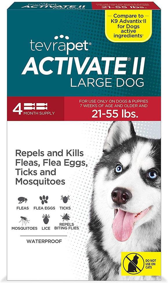 TevraPet Activate II Tratamiento antipulgas perros 21-55 Lbs - Silycon Pet Colombia