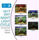 Lampara Para Acuario Luz LED avanzada de espectro completo para acuario con ciclo de iluminación 24/7 - 48-54 pulgadas con temporizador