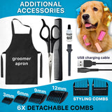 Cortaúñas para perros para aseo profesional, kit de aseo de perros con cortaúñas